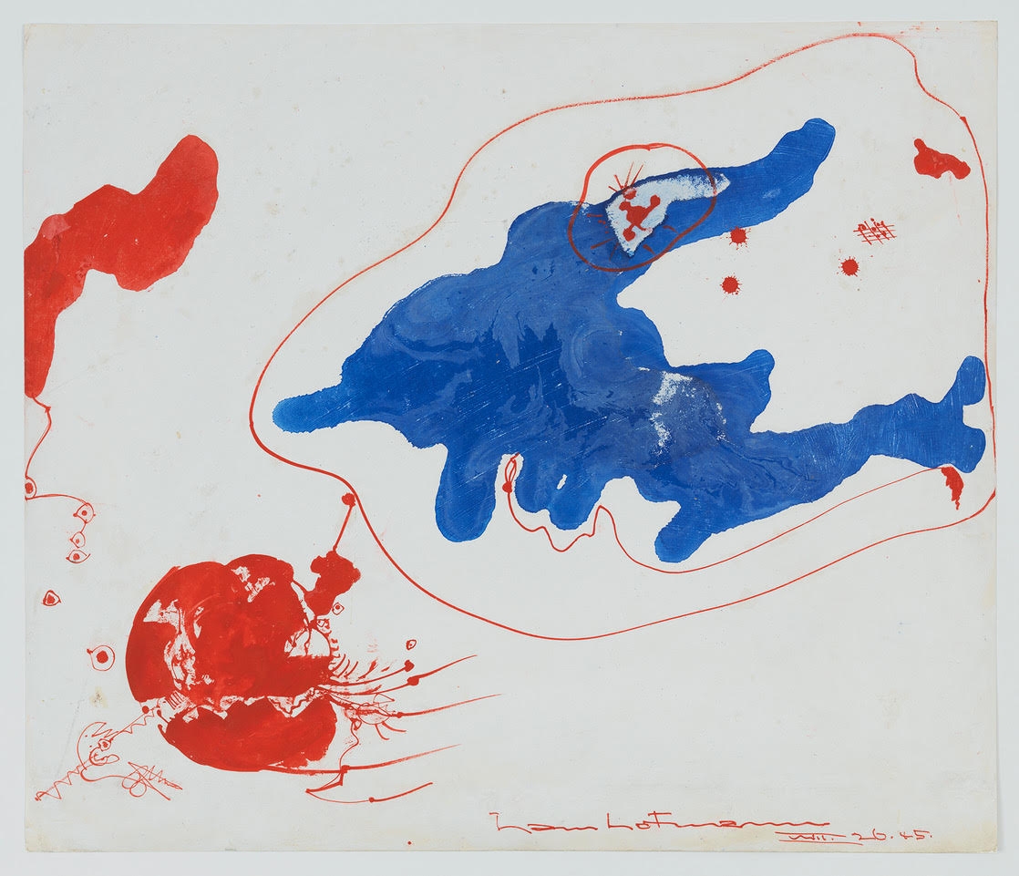 Hans Hofmann

Blue, Red Composition, 1945

Mixed media on board

21 1/2h x 25 1/2w in
