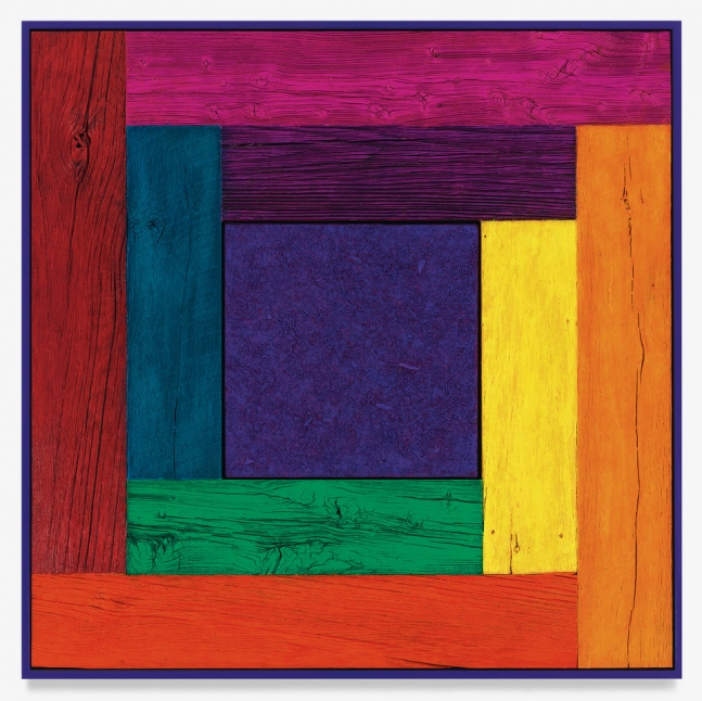 Douglas Melini

Untitled (Tree Painting, Full Spectrum/Purple), 2019

Oil on linen and acrylic stain on reclaimed wood with artist frame

42h x 42w in

&amp;nbsp;