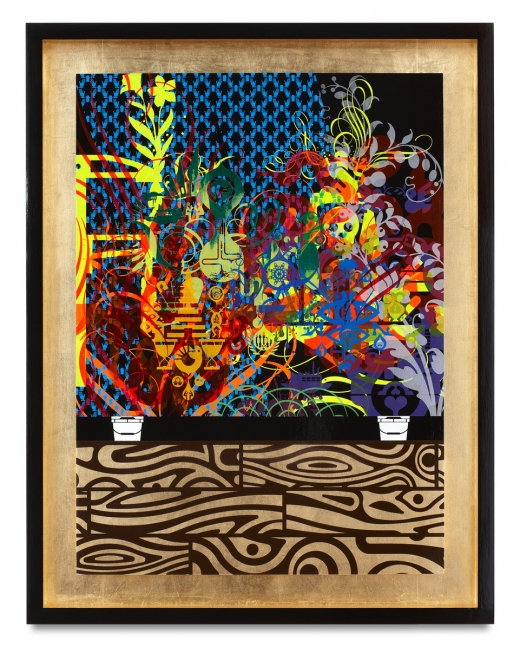 Ryan McGinness

The Percept Swallows the Concept, 2014

Oil, acrylic and metal leaf on wood panel

36h x 28w in

RMG007